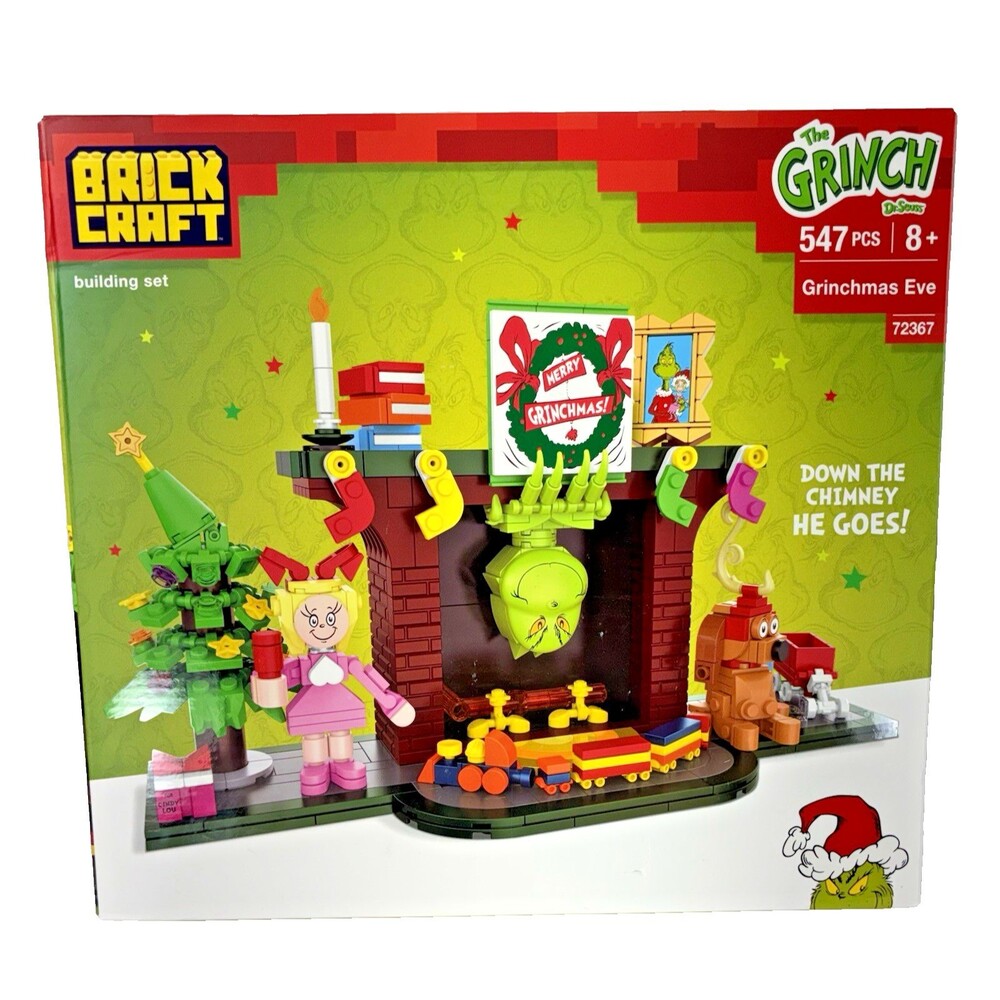 Brick Craft The Grinch Grinchmas Eve Fireplace 547 Piece Building Kit New Sealed